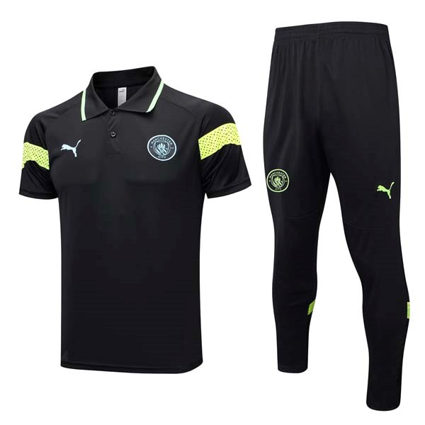 Polo Manchester City Conjunto Completo 2023/24 Negro 2